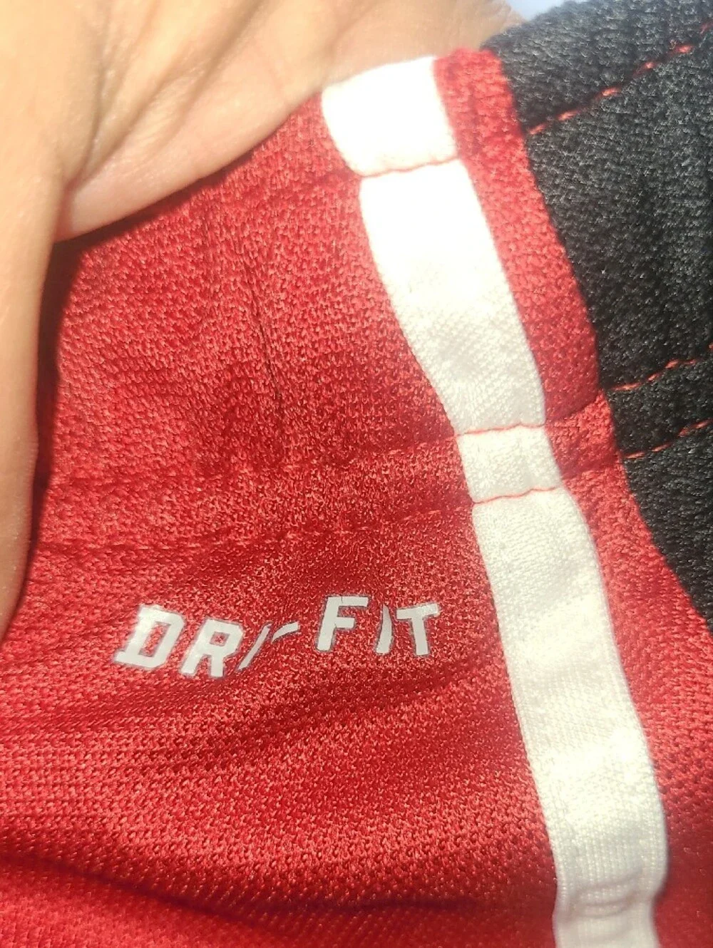 Nike Red and Black Boys' Athletic Shorts with White Trim Size XL